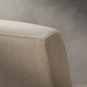 Chunky Fabric Armchair Oak Moonstone