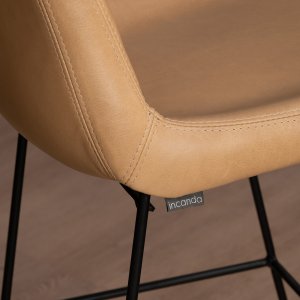Wembly Leather Counter Bar Chair Desert