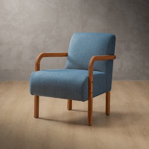 Palmiet Armchair-Fabric Sapphire Blue