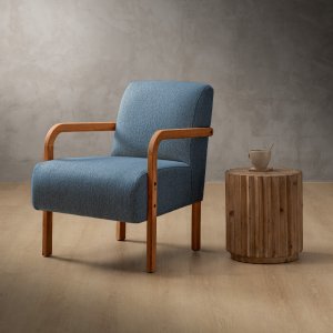 Palmiet Armchair-Fabric Sapphire Blue