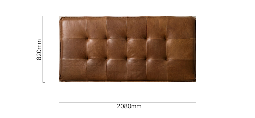 Ravelin King Headboard Cinnamon Dimensions