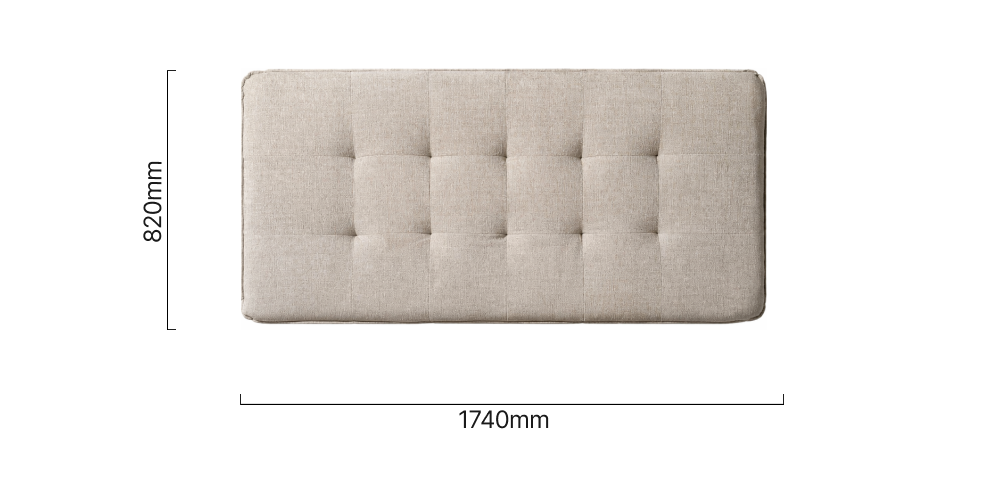 Ravelin Queen Headboard Latté Dimensions
