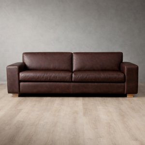2.2m Karoo Leather Couch - Curry - For Factory Sale