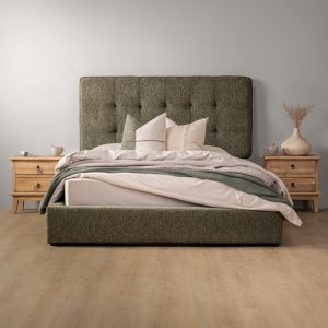 Ravelin Montanelle Bed King XLStoneweave Green