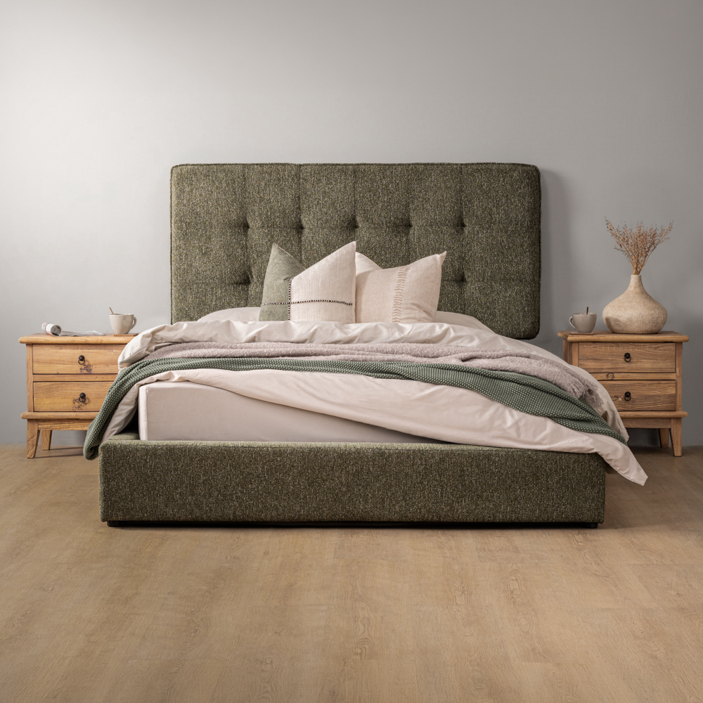 Ravelin Montanelle Bed King XLStoneweave Green