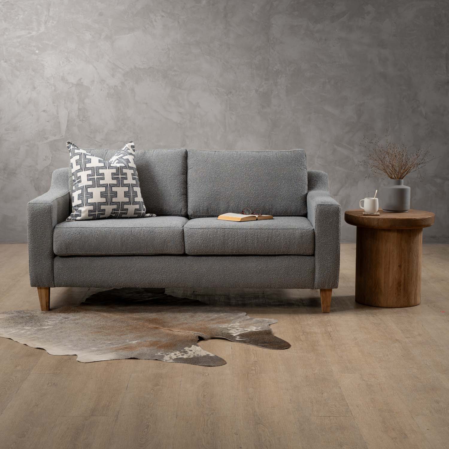 Douglas 2-Seater Fabric Couch Dove Grey