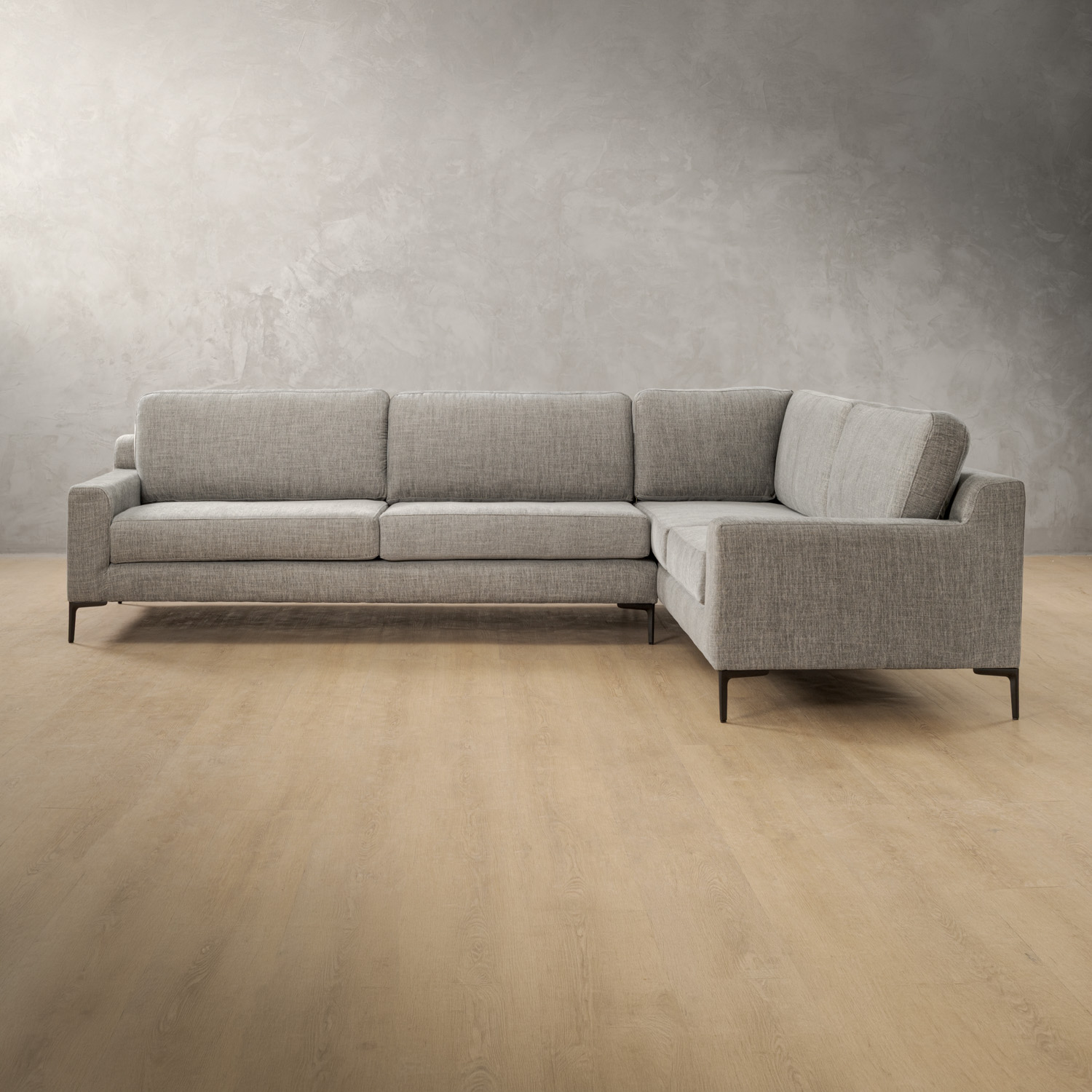 Tulbagh Fabric Corner Couch Right Forest Ash