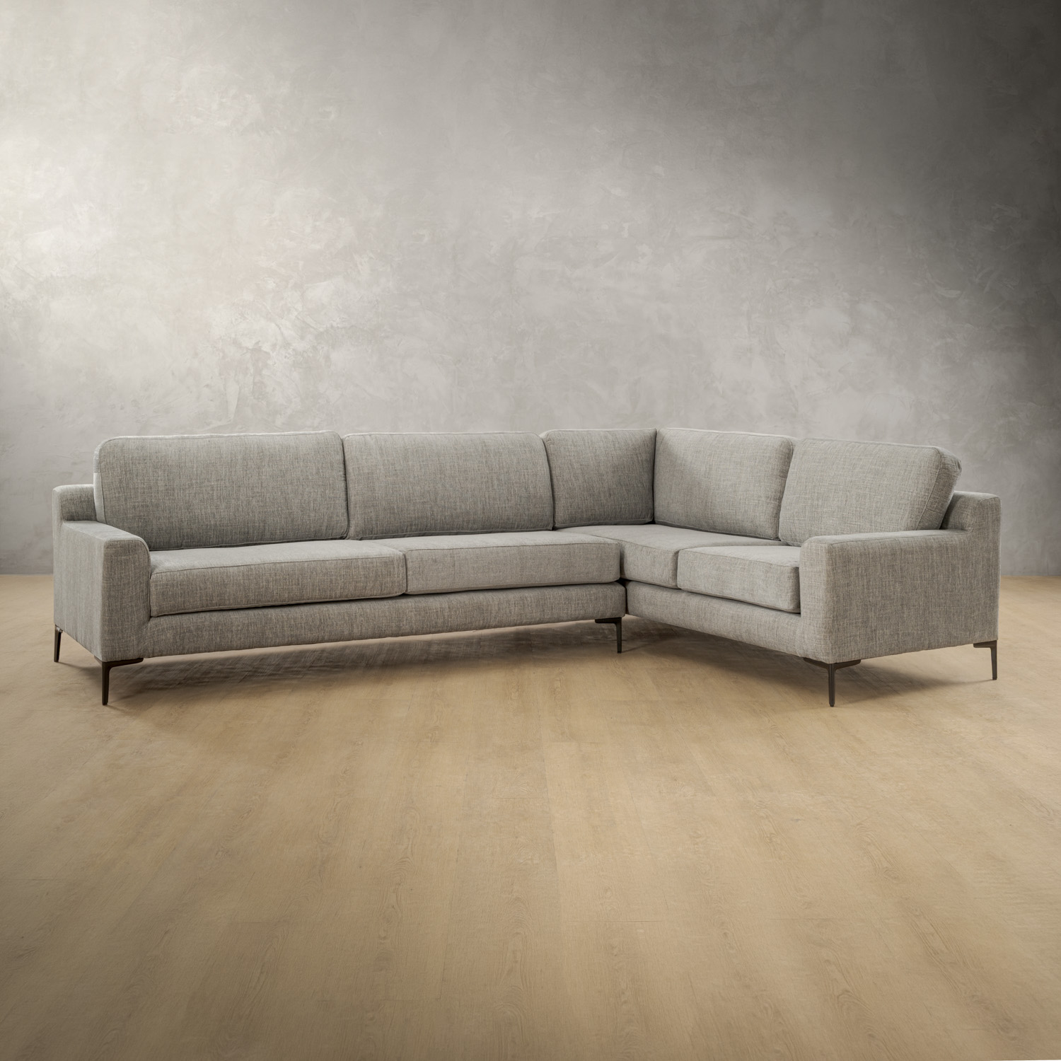 Tulbagh Fabric Corner Couch Right Forest Ash