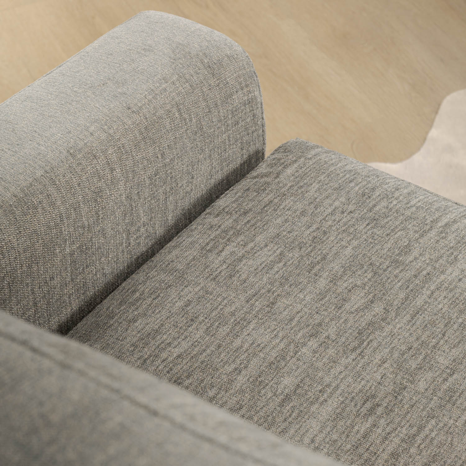 Tulbagh Fabric Corner Couch Right Forest Ash