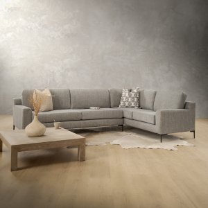 Tulbagh Fabric Corner Couch Right Forest Ash