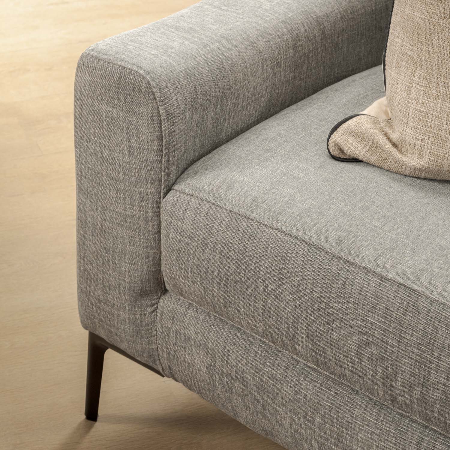 Tulbagh Fabric Corner Couch Right Forest Ash