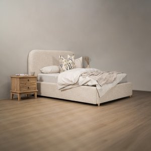 Elysia Storage Bed - King XL- Limestone