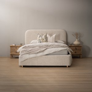 Elysia Storage Bed - King XL- Limestone