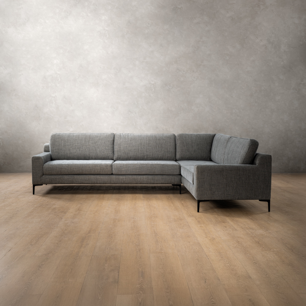 Tulbagh Fabric Corner Couch Right Forest Ash