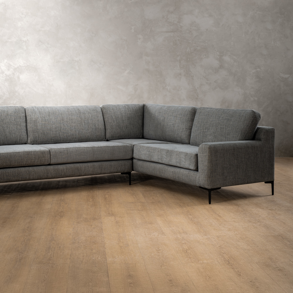 Tulbagh Fabric Corner Couch Right Forest Ash