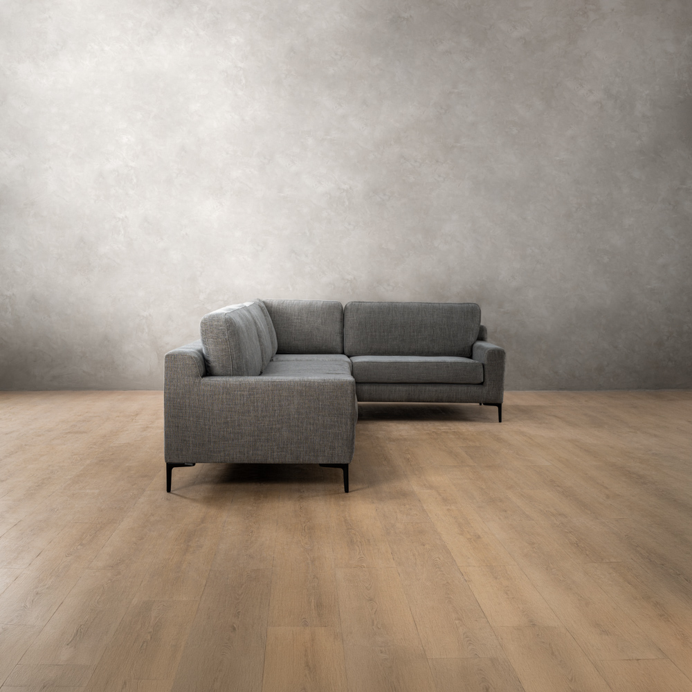 Tulbagh Fabric Corner Couch Right Forest Ash