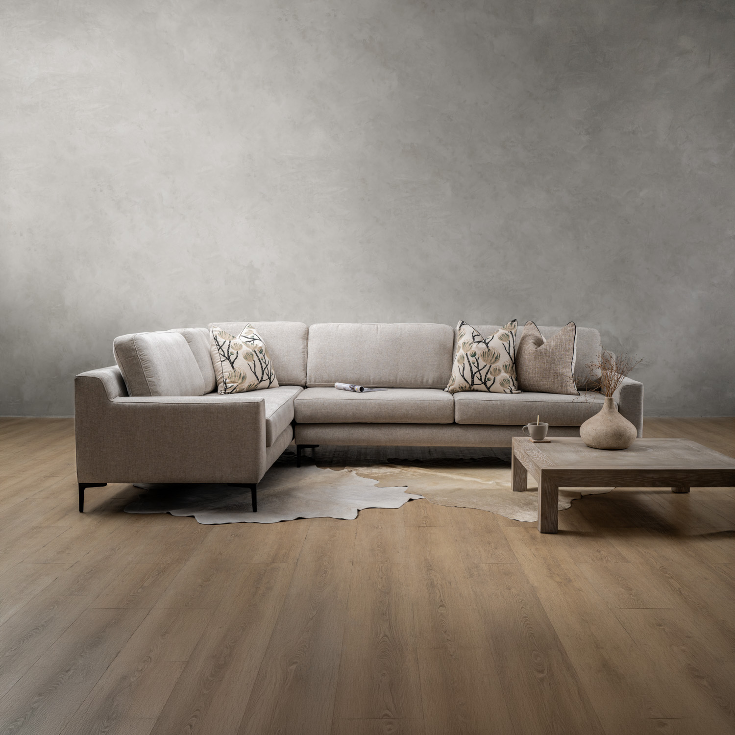 Tulbagh Fabric Corner Couch Dusted Taupe