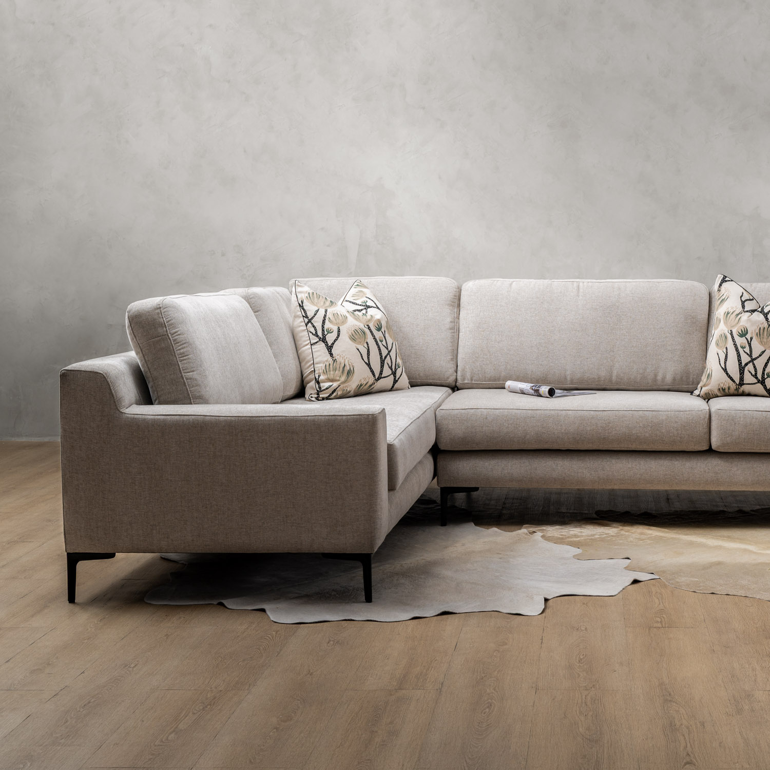 Tulbagh Fabric Corner Couch Dusted Taupe