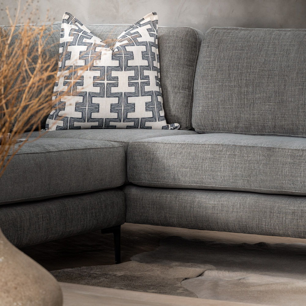 Tulbagh Fabric Corner Couch Right Forest Ash
