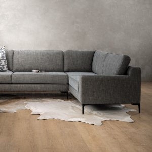 Tulbagh Fabric Corner Couch Right Forest Ash