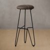 Delaire Tall Leather Bar Stool - Brown