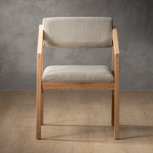 Jozi Fabric Carver Chair Oak Juniper Stone