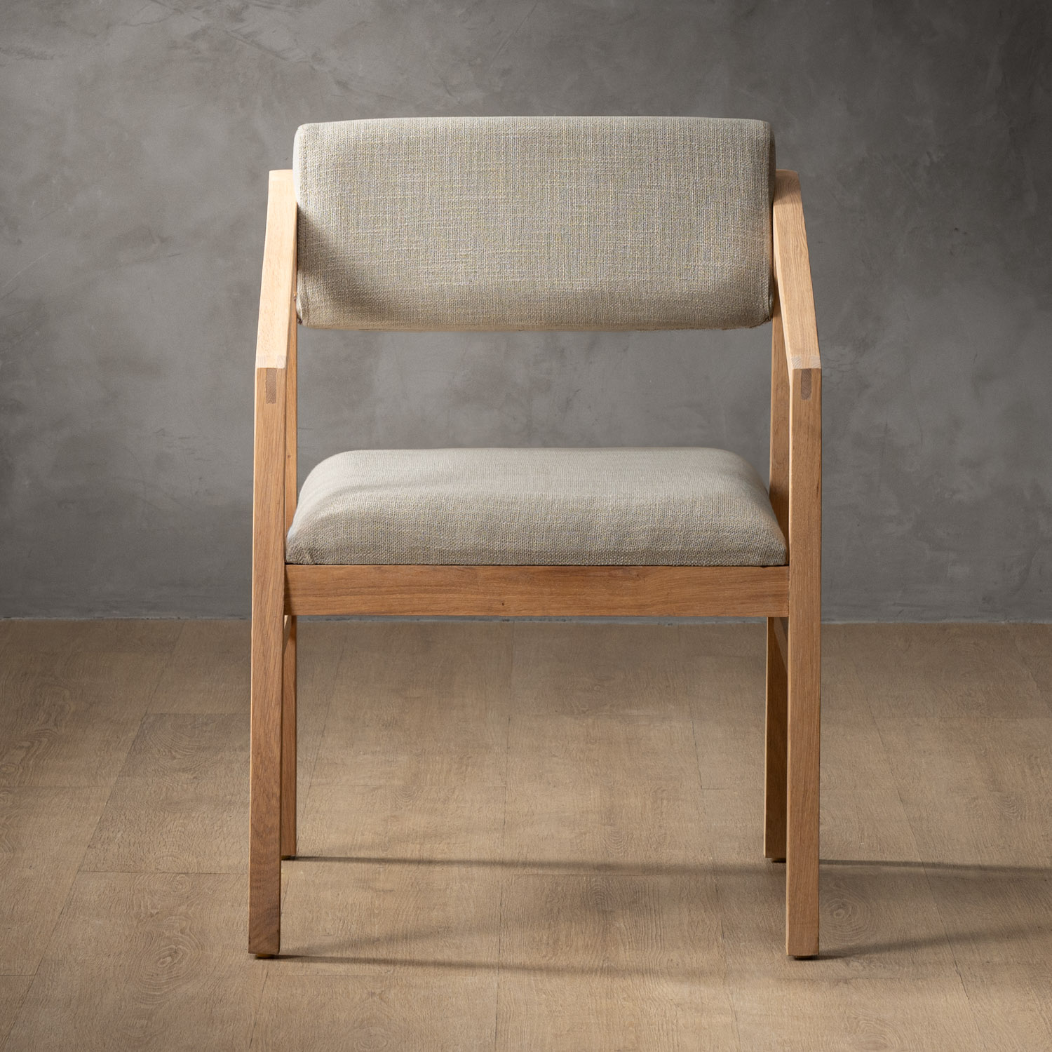 Jozi Fabric Carver Chair Oak Juniper Stone
