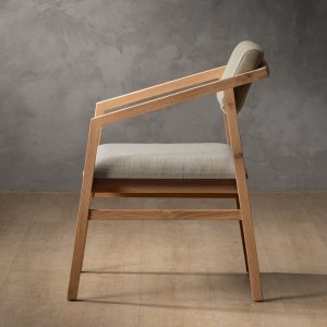 Jozi Fabric Carver Chair Oak Juniper Stone