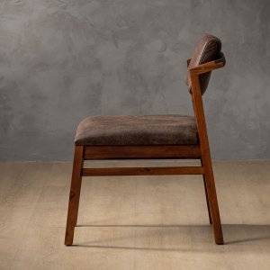 Jozi Leather Dining Chair Blackwood Brown