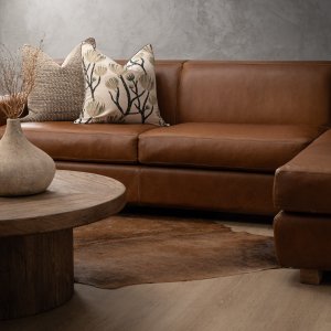 Karoo Corner Couch with Daybed Right Butterscotch
