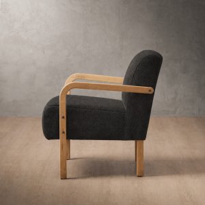 Palmiet Fabric Armchair Oak Graphite