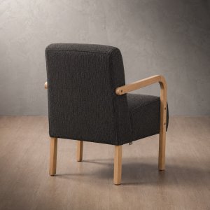 Palmiet Fabric Armchair Oak Graphite