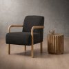 Palmiet Fabric Armchair Oak Graphite