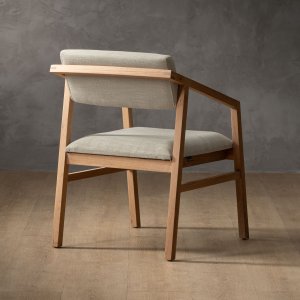 Jozi Fabric Carver Chair Oak Juniper Stone