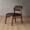 jozi Leather Dining Chair Blackwood Coffee