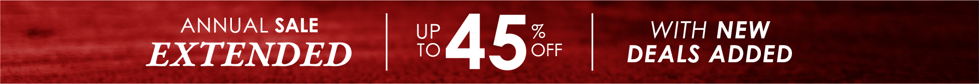 Annual Sale Extended Home Page Banner