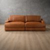 Windermere 3-Seater Modular Leather Couch Tan