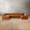 Windermere u-Shape Leather Couch Tan