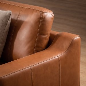 Windermere u-Shape Leather Couch Tan