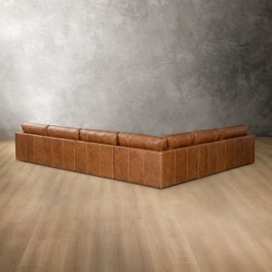 Windermere Extra Large Modular Leather Corner Couch Cinnamon