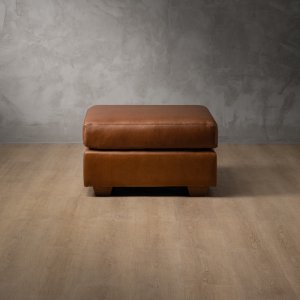 Karoo Leather Ottoman Butterscotch