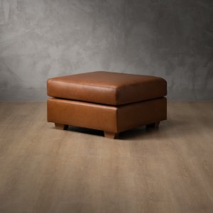 Karoo Leather Ottoman Butterscotch