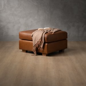 Karoo Leather Ottoman Butterscotch