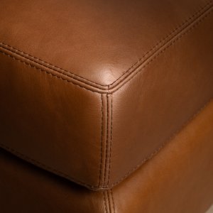 Karoo Leather Ottoman Butterscotch