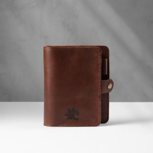 Premium leather tech organizer for chargers and power banks