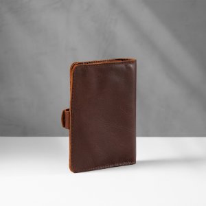 Personalized leather cable organizer pouch with initials