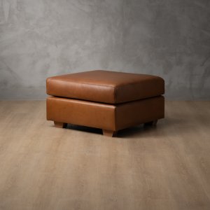 Karoo Leather Ottoman Butterscotch