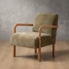 Palmiet Fabric Armchair Blackwood Olive Wave