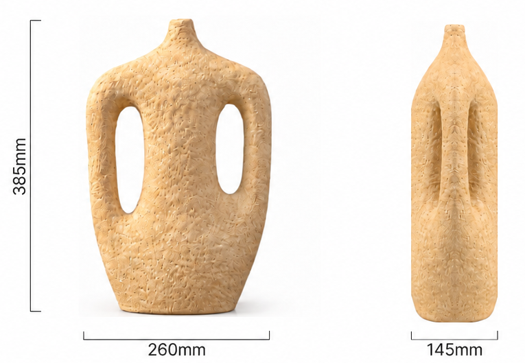 Beau Vase Natural Dimensions