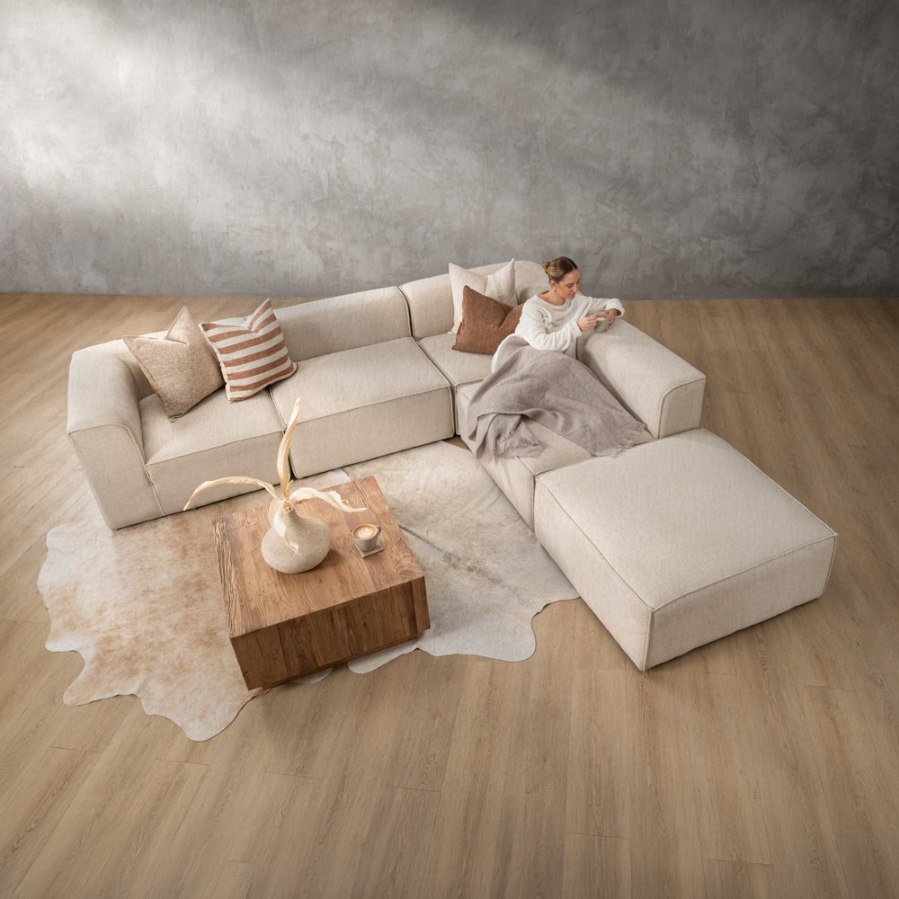 Havenwood Corner Couch with Daybed Latté